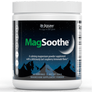 igsaw MagSoothe Tart Raspberry Lemonade magnesium powder supplement, 60 servings, calming magnesium glycinate formula