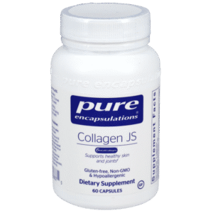 Pure Encapsulations Collagen JS supplement bottle, 60 capsules, supports healthy skin and joints
