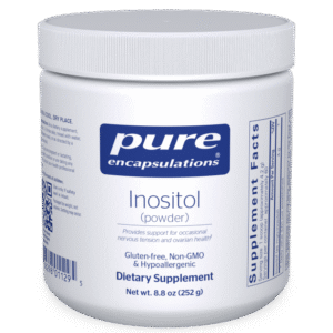Pure Encapsulations Inositol powder dietary supplement, 252 g, supports mood, emotional wellness, and ovarian health.