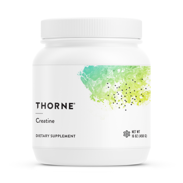 horne Creatine dietary supplement container, 450 g powder, NSF Certified for Sport, supports muscle strength, endurance, and brain health.