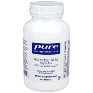 pure encapsulations ascorbic acid vitamin c 1000 mg bottle 90 capsules gluten free non gmo antioxidant support